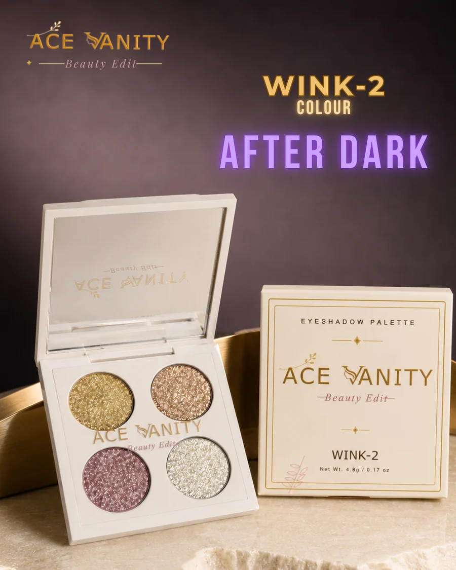 WINK-2 Metallic Glam Palette Gold, plum & silver pop